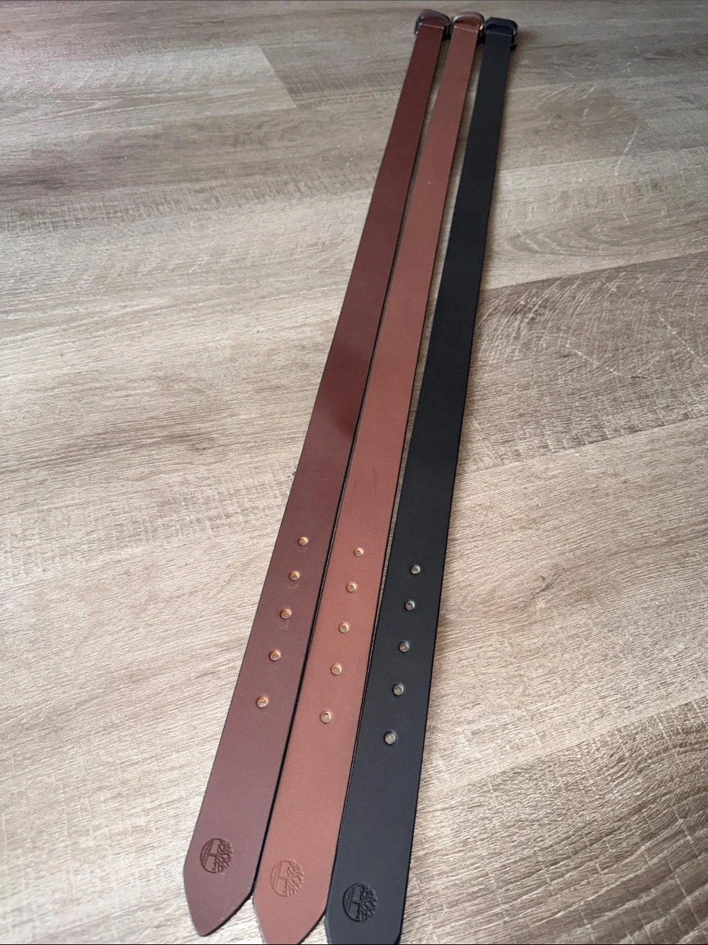Timberland Bundle Deal 3 Pk Genuine Leather Belts Size 36 - Black Brown Chestnut